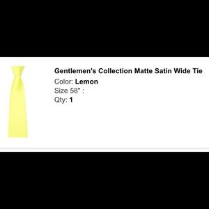Azazie Satin Wide Tie in Lemon